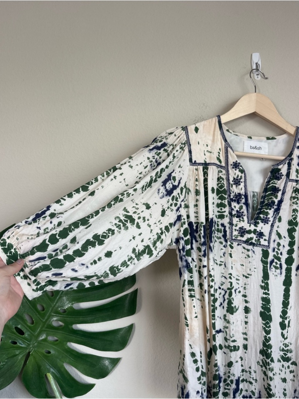 BA&SH Idris Abstract Tie Dye Print Blouse - Picture 10 of 16